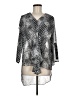 Cato 100% Polyester Silver 3/4 Sleeve Blouse Size M - photo 1