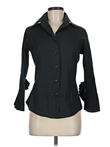 Fine Garments Carefully Selected by Bell 3/4 Sleeve Button-Down Shirt (view 1)