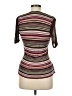 Gerard Darel 100% Rayon Stripes Multi Color Brown Short Sleeve Top Size Med (3) - photo 2