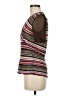 Gerard Darel 100% Rayon Stripes Multi Color Brown Short Sleeve Top Size Med (3) - photo 5