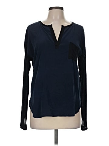 Feel The Piece Long Sleeve Silk Top (view 1)