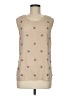 Ann Taylor 100% Polyester Tan Sleeveless Top Size M - photo 1