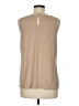 Ann Taylor 100% Polyester Tan Sleeveless Top Size M - photo 2