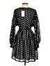 a loves a 100% Polyester Print Black Casual Dress Size S - photo 2