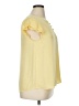 Calvin Klein 100% Polyester Yellow Short Sleeve Blouse Size XL - photo 4