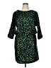 Boston Proper 100% Polyester Stars Green Cocktail Dress Size 16 - photo 1