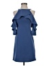 First Love Solid Blue Cocktail Dress Size S - photo 1