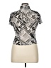 No Boundaries 100% Recycled Polyester Print Silver Short Sleeve Blouse Size XL - photo 2