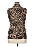 Kasper Animal Print Brown Sleeveless Blouse Size XL (estimated) - photo 2