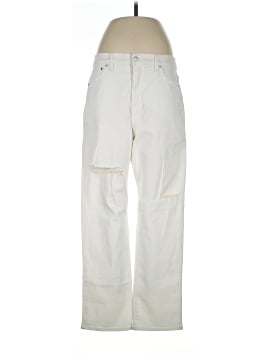 Madewell The '90s Straight Jean in Tile White: Ripped Edition (view 1)