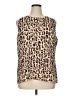 CAbi 100% Polyester Animal Print Brown Sleeveless Blouse Size XL - photo 1