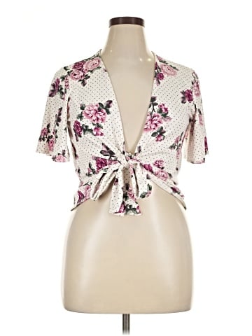 Charlotte Russe Short Sleeve Blouse (view 1)