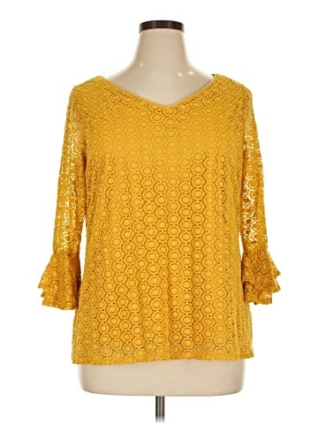 Roz & Ali 3/4 Sleeve Blouse (view 1)