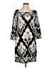 Allison Brittney Print Black Casual Dress Size L - photo 1