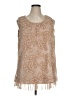 Alstyle Apparel & Activewear 100% Polyester Tan Sleeveless Blouse Size XL - photo 1