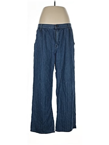 Madewell The Perfect Vintage Wide-Leg Trouser Jean in Indigo Stripe (view 1)