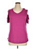 Just Be... Purple Short Sleeve Top Size 1X - photo 1
