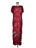 JS Collections 100% Nylon Floral Red Cocktail Dress Size M (estimated) - photo 1