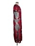 JS Collections 100% Nylon Floral Red Cocktail Dress Size M (estimated) - photo 4