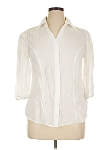 Lane Bryant 3/4 Sleeve Button-Down Shirt (view 1)