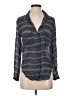 Bella Dahl Stripes Gray Long Sleeve Blouse Size S - photo 1