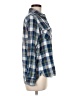 Current/Elliott 100% Cotton Plaid Blue Long Sleeve Button-Down Shirt Size Med (2) - photo 4