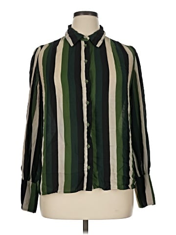 Eva Mendes by New York & Company Long Sleeve Blouse (view 1)