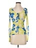 Ganni 100% Polyamide Yellow 3/4 Sleeve Blouse Size EU 34 / US 4 - photo 1