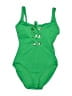 MICHAEL Michael Kors Solid Green One Piece Swimsuit Size 8 - photo 1