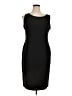 Kasper Solid Black Cocktail Dress Size 14 - photo 1