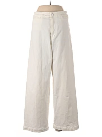 Madewell The Curvy Emmett Wide-Leg Jean in Tile White: Welt Pocket Edition (view 1)