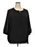 NYDJ 100% Polyester Black 3/4 Sleeve Blouse Size 2X - photo 1