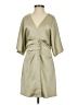 Assorted Brands Solid Tan Casual Dress Size S - photo 1