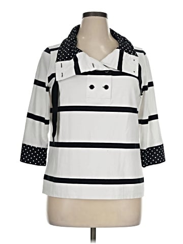 Christopher & Banks 3/4 Sleeve Button-Down Shirt (view 1)