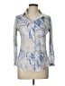 David Cline Blue 3/4 Sleeve Blouse Size L - photo 1