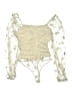 Le Lis 100% Polyester Stars Ivory Long Sleeve Blouse Size M - photo 2