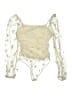 Le Lis 100% Polyester Stars Ivory Long Sleeve Blouse Size M - photo 1