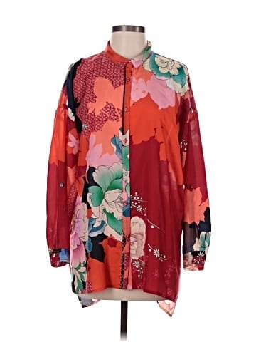 Johnny Was Long Sleeve Silk Top (view 1)