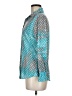 David Cline Polka Dots Teal 3/4 Sleeve Button-Down Shirt Size M - photo 5