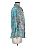 David Cline Polka Dots Teal 3/4 Sleeve Button-Down Shirt Size M - photo 4