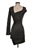 Olivaceous Solid Gray Cocktail Dress Size S - photo 2