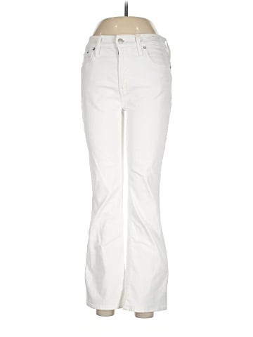 Madewell Kick Out Crop Jeans in Pure White (view 1)