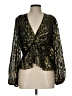 A.L.C. Gold Long Sleeve Silk Top Size 10 - photo 1