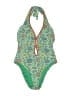 Rhode Paisley Green One Piece Swimsuit Size L - photo 1