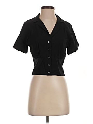 Madewell Drapey Banded-Bottom Button-Down Top (view 1)