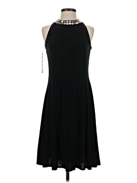 kay unger halter dress Kay Unger Dress Silk Halter Floral Cocktail Designer Evening Luxury Black  12