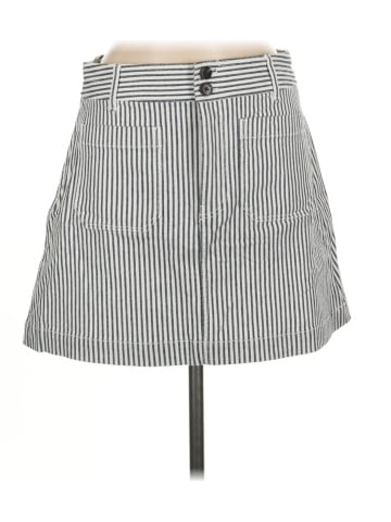 Madewell Stretch A-Line Mini Skirt in Navy Stripe (view 1)