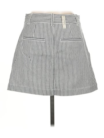 Madewell Stretch A-Line Mini Skirt in Navy Stripe (view 2)