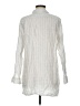 Garnet Hill Stripes Silver White Long Sleeve Button-Down Shirt Size M - photo 2