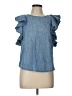 J.Crew Blue Short Sleeve Top Size 10 (petite) - photo 1